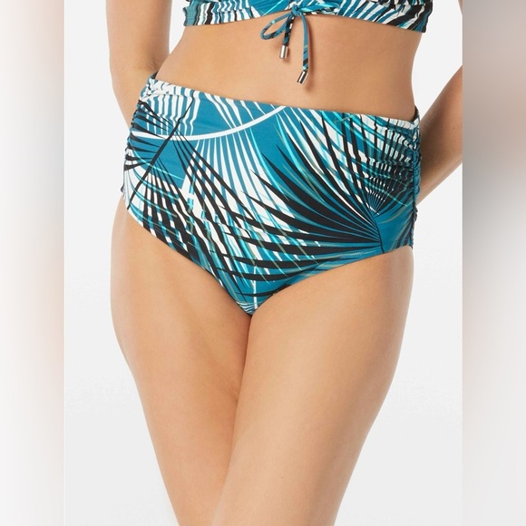 Coco Reef Impulse High Waist Rollover Bikini Bottom Summer Palm Medium NWT - Picture 1 of 6